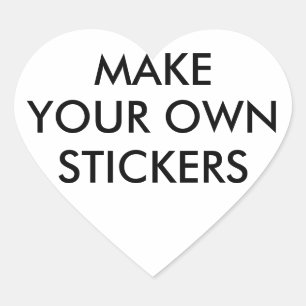 Custom Personalized Glossy Heart Shaped Stickers