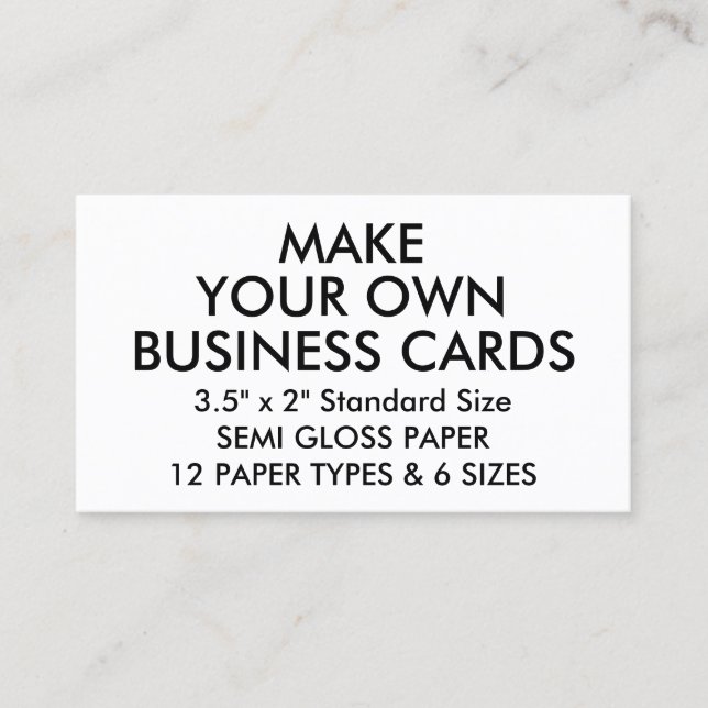 Custom Personalized GLOSSY Standard Business Cards (Front)