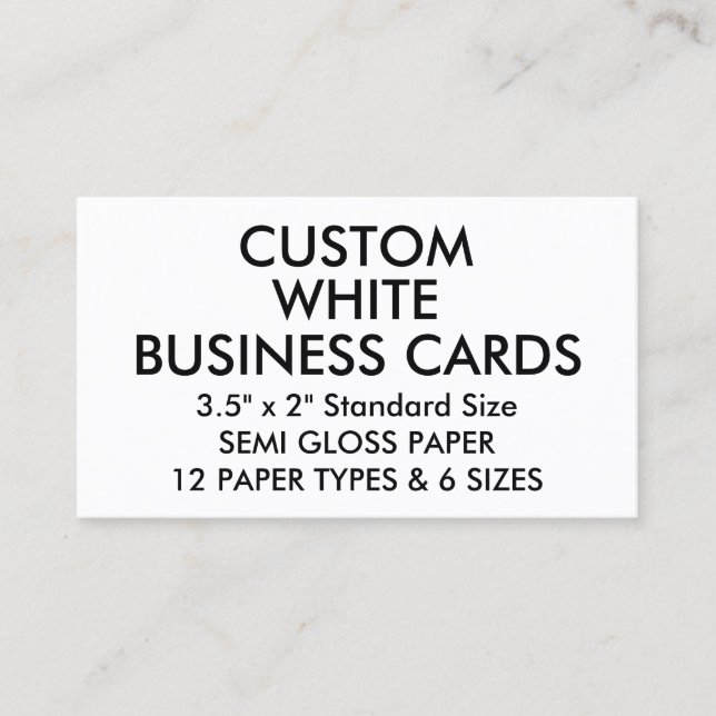 Custom Personalized GLOSSY Standard Business Cards (Front)