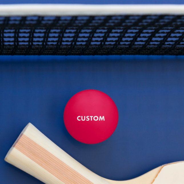 Custom Personalized GLOW DARK PINK Table Tennis Ping Pong Ball (Table)