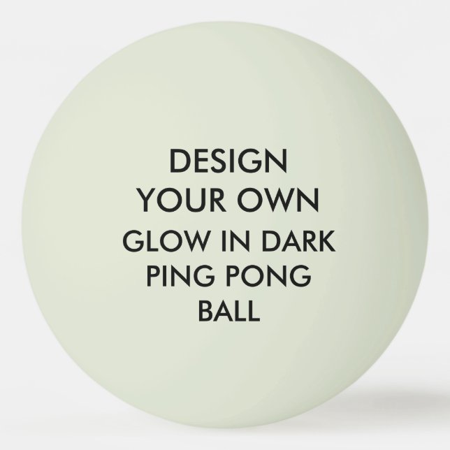 Custom Personalized GLOW IN DARK Ping Pong Ball (Front)