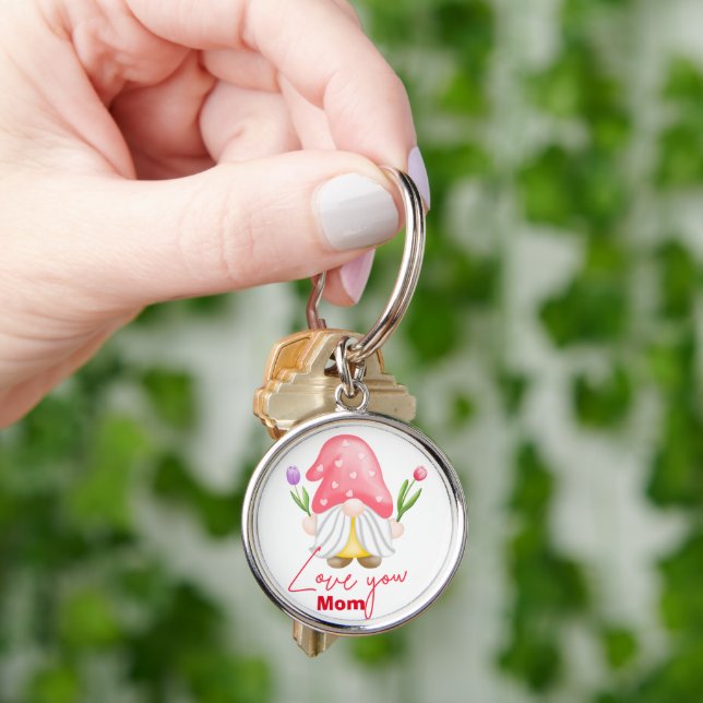 Custom personalized  gnome valentine's day keychain (Hand)