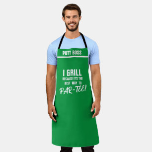 Custom Personalized Golf Chef; Funny I Grill Apron