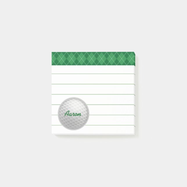 Custom Personalized Golf Post It Notes Gift (Front)
