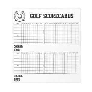 Custom Personalized Golf Scorecards Golfer Notepad