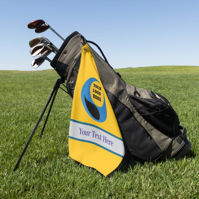 Custom Personalized Golf Towel With Logo (Green)