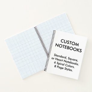 Custom Personalized Graph Notebook Blank Template