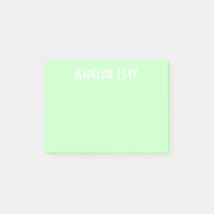 Custom Personalized Green Post its with name Post-it Notes
