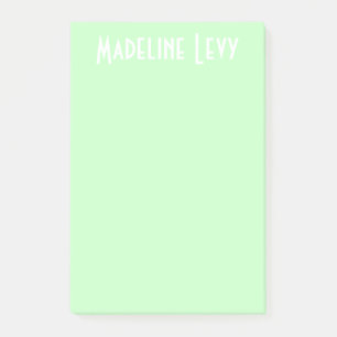 Custom Personalized Green Post its  with name Post-it Notes