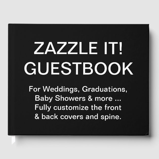 Custom Personalized Guestbook Blank Template (Front)