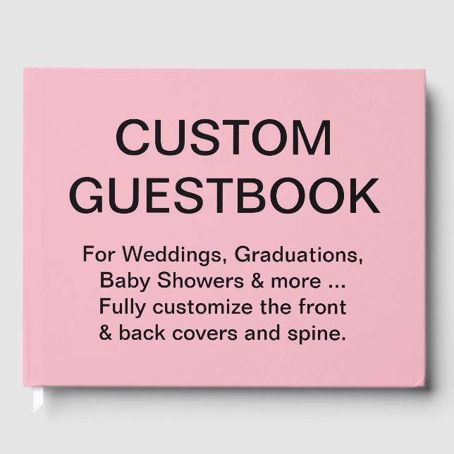 Custom Personalized Guestbook Blank Template (Front)