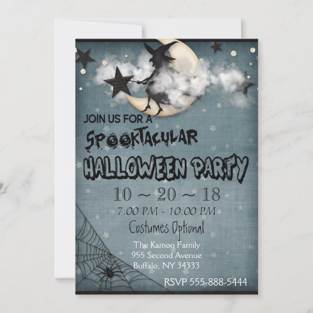 Custom Personalized Halloween Party Invitation (Front)