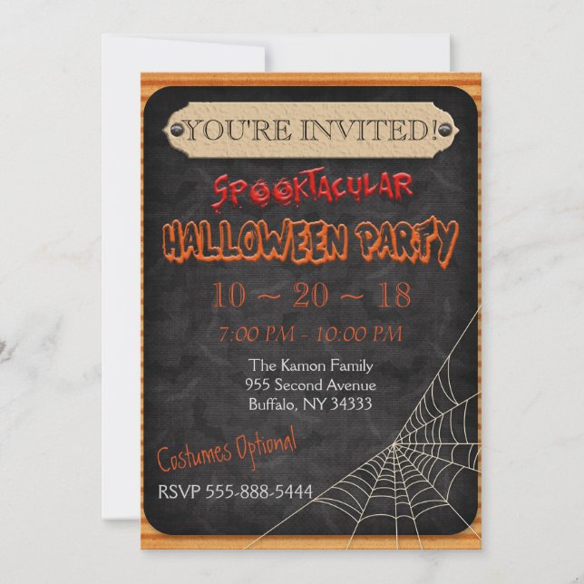 Custom Personalized Halloween Party Invitation (Front)