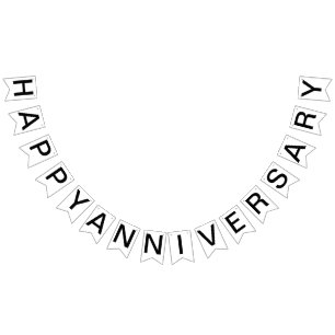Custom Personalized Happy Anniversary Flag Bunting