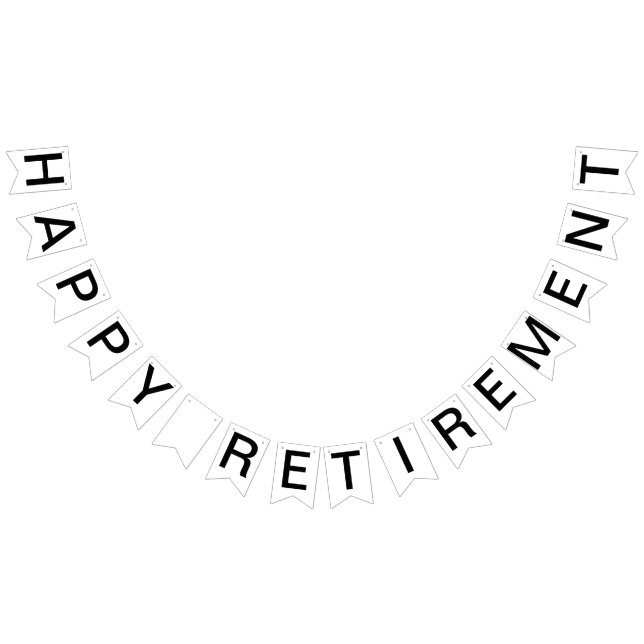 Custom Personalized Happy Retirement Flag Bunting (All)