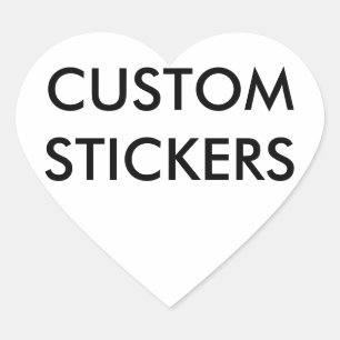 Custom Personalized Heart Stickers Blank Template