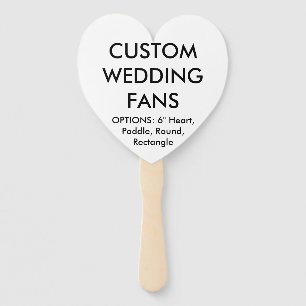 Custom Personalized HEART WEDDING FANS Template