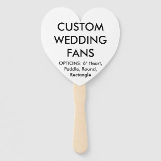 Custom Personalized HEART WEDDING FANS Template