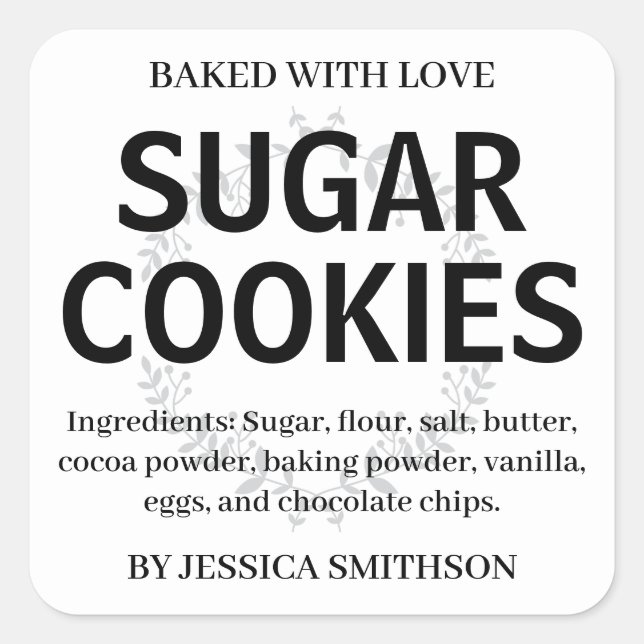 Custom Personalized Homemade label HM001_02sqv1 (Front)