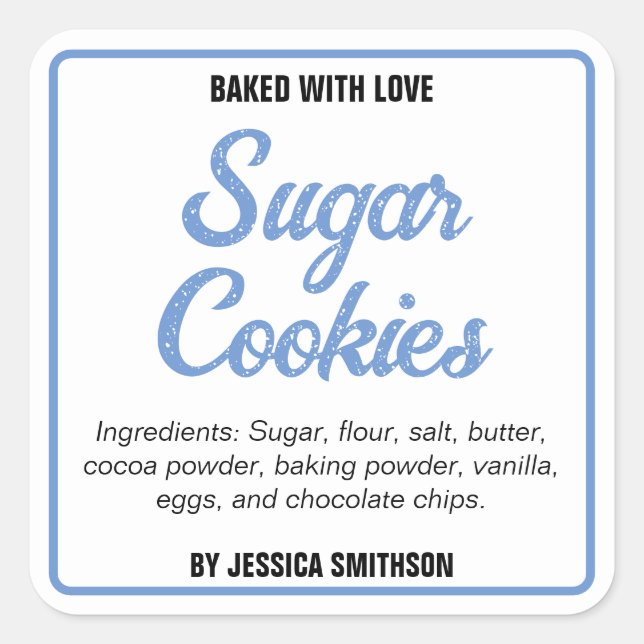 Custom Personalized Homemade label HM001_20sqv2 (Front)