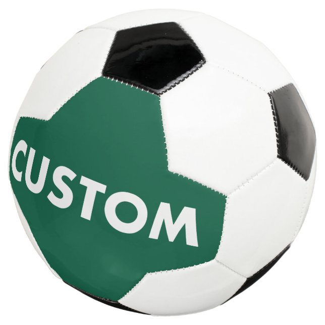 Custom Personalized HUNTER GREEN Football Soccer Ball (Three Quarter)