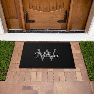 Custom Personalized Initial Script Monogram Doormat