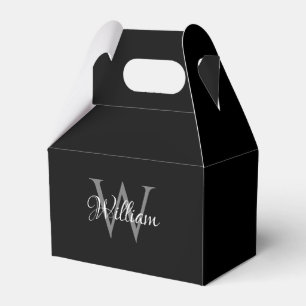 Custom Personalized Initial Script Monogram Favor Box