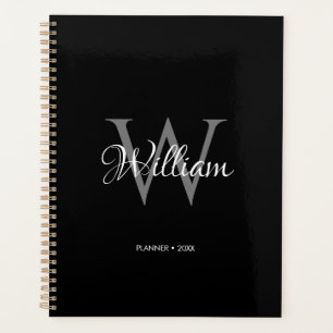 Custom Personalized Initial Script Monogram Planner