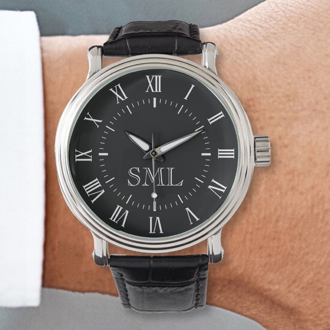 Custom Personalized Initials Roman Number Watch (Creator Uploaded)