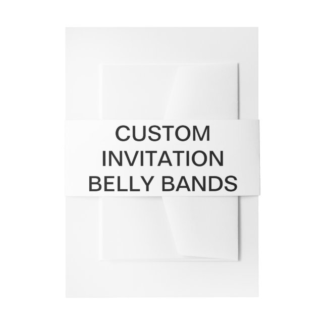 Custom Personalized Invitation Belly Bands Blank Band (Front Example)