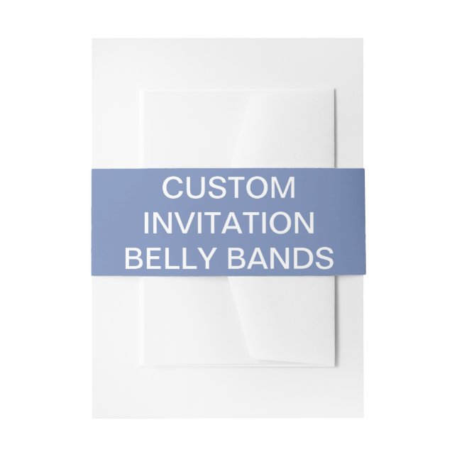 Custom Personalized Invitation Belly Bands Blank Invitation Belly Band (Front Example)