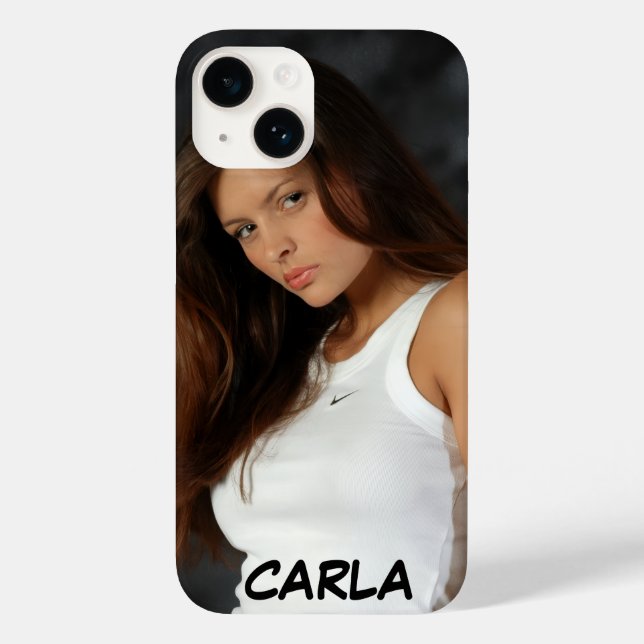 Custom Personalized iphone photo name Case-Mate iPhone Case (Back)