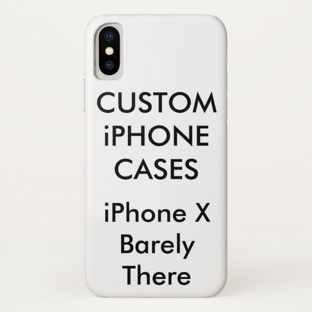 Custom Personalized iPhone X Barely There Case (Back)