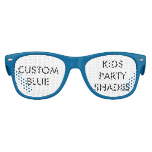 Custom Personalized Kids Blue Retro Party Shades