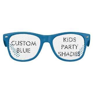 Custom Personalized Kids Blue Retro Party Shades