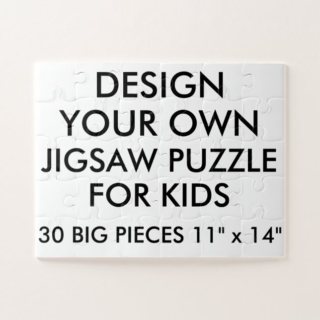 Custom Personalized Kids Jigsaw Puzzle 30 Big Pc. (Horizontal)