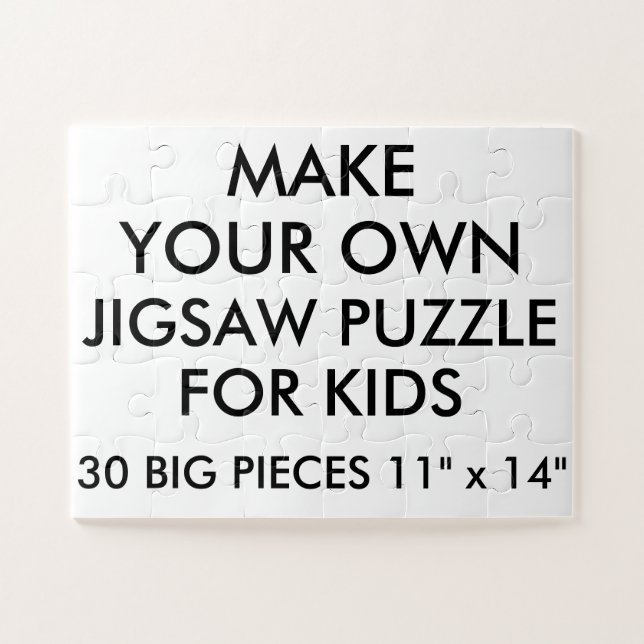 Custom Personalized Kids Jigsaw Puzzle 30 Big Pc. (Horizontal)