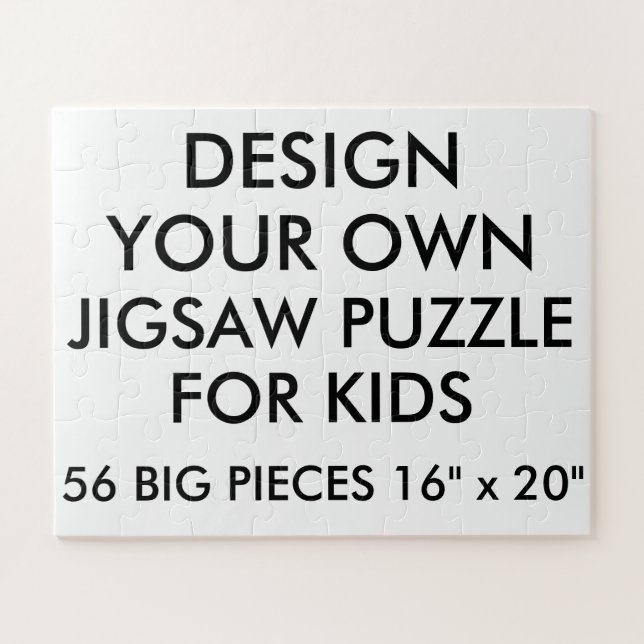 Custom Personalized Kids Jigsaw Puzzle 56 Big Pc. (Horizontal)