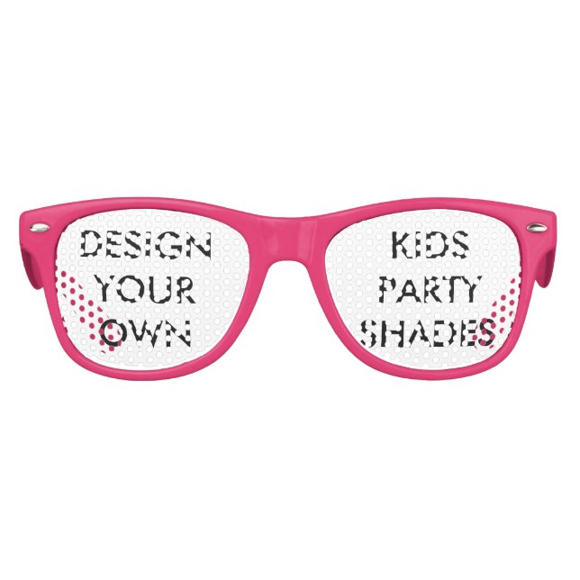 Custom Personalized Kids Pink Retro Party Shades (Front)