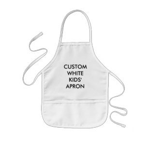 Custom Personalized Kids' White Apron