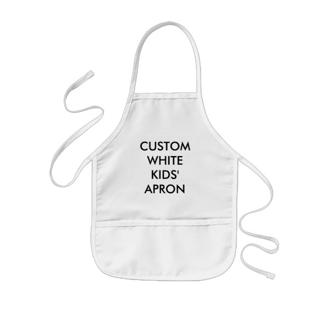 Custom Personalized Kids' White Apron (Front)