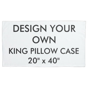 Custom Personalized King Size Pillow Case 20"x40"