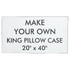 Custom Personalized King Size Pillow Case 20"x40"
