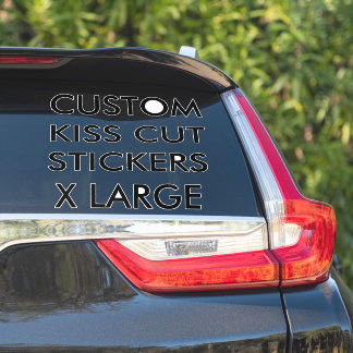 Custom Personalized KISS CUT STICKERS 14"x14" XL