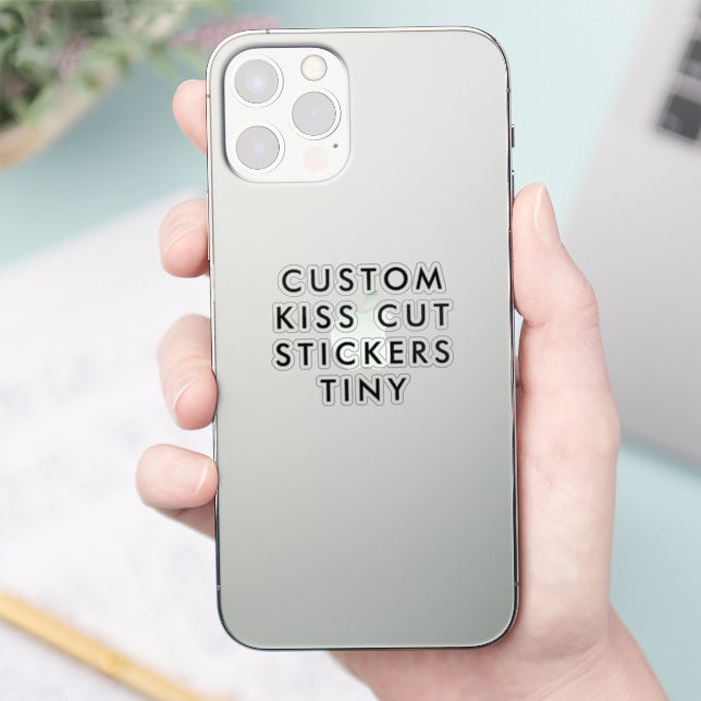 Custom Personalized KISS CUT STICKERS 2"x2" TINY (Phone)