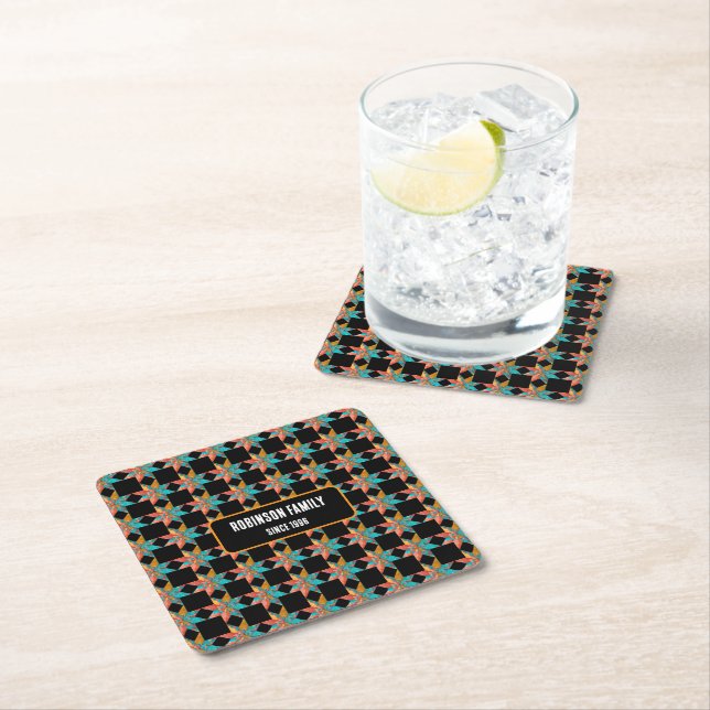 Custom personalized kitchen accessories cook gift square paper coaster (Insitu)