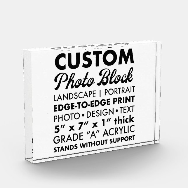 Custom Personalized Landscape Photo Paperweight (Left)