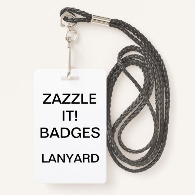Custom Personalized LANYARD BADGE (Front with Lanyard)