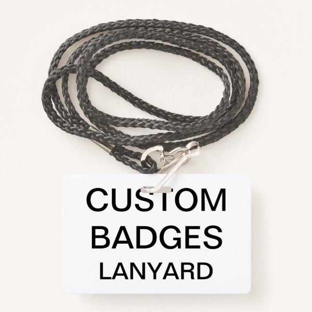 Custom Personalized LANYARD BADGE (Front with Lanyard)