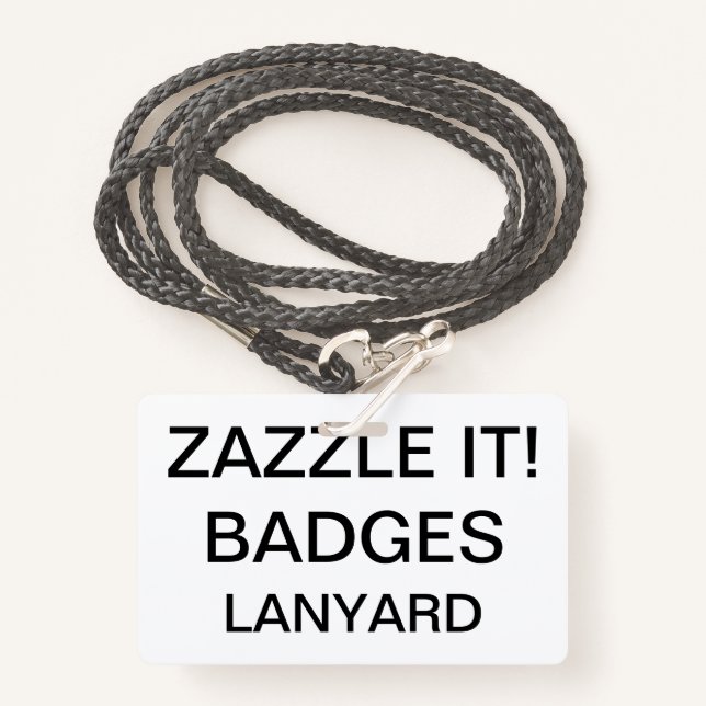 Custom Personalized LANYARD BADGE (Front with Lanyard)